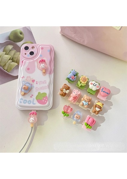 H Tarzı 1 Adet Yeni Şarj Kablosu Bite Koruyucu Veri Hattı Kablosu Sevimli Karikatür Yumuşak Tpu Kapak Apple Android Için Tip-C USB Kablo Düzenleyici (Yurt Dışından) fiyatları