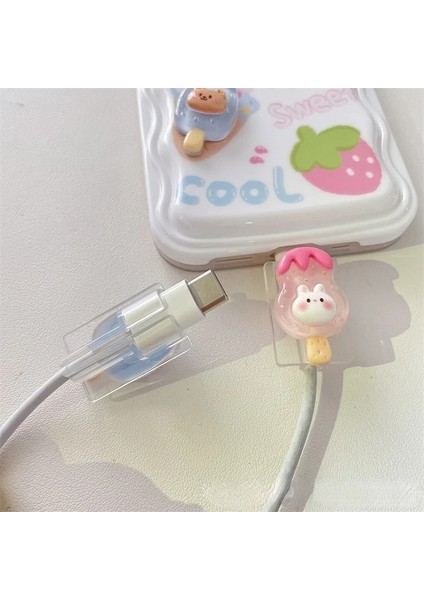 H Tarzı 1 Adet Yeni Şarj Kablosu Bite Koruyucu Veri Hattı Kablosu Sevimli Karikatür Yumuşak Tpu Kapak Apple Android Için Tip-C USB Kablo Düzenleyici (Yurt Dışından) indirimleri