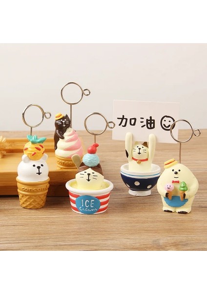 C-02 Tarzı Sevimli Karikatür Domuz Panda Kedi Kurbağa Şekli Fotoğraf Standı Memo Klip Kart Sahibinin Mesaj Not Tutucu Ofis Okul Ev Masası Süslemeleri (Yurt Dışından) fırsatları