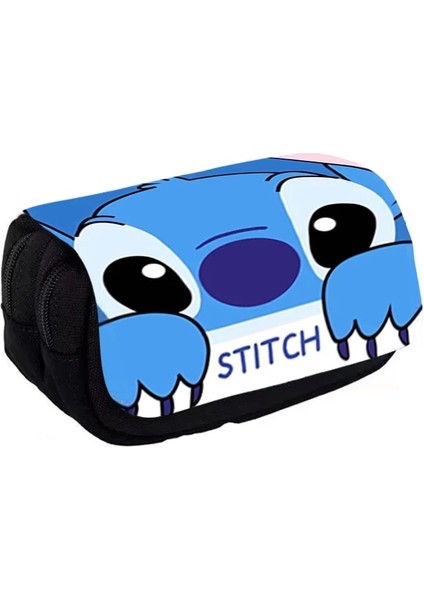 Yeşil Stil Lilo ve Stitch Tema Stilleri Kalem Kutusu Naylon Okul Kalem Kutusu Çocuk Okul Malzemeleri Kırtasiye Komple Kiti Okul Çantası (Yurt Dışından)