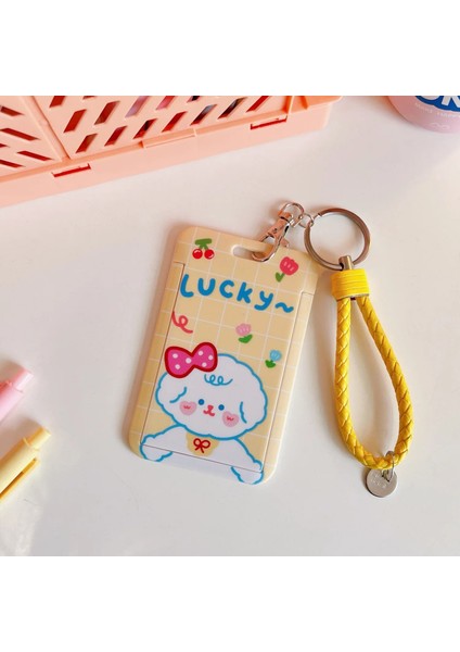 Sarı Stil Yeni Kawaii Tiger Kart Sahibinin Öğrenci Için Sevimli Köpek Tavşan Anahtarlık Fotoğraflı Otobüs Kartı Kapağı Kore Okul Kırtasiye (Yurt Dışından)