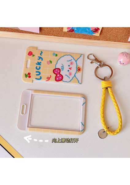 Sarı Stil Yeni Kawaii Tiger Kart Sahibinin Öğrenci Için Sevimli Köpek Tavşan Anahtarlık Fotoğraflı Otobüs Kartı Kapağı Kore Okul Kırtasiye (Yurt Dışından) fırsatları