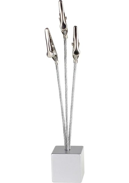 Gümüş Tarzı 1 Adet Küçük Küp Kart Sahibinin 3 Klipler Metal Not Defteri Defteri Fotoğraf Kelepçeleri Standı Kawaii Kırtasiye Ofis Masası Organizatör (Yurt Dışından)