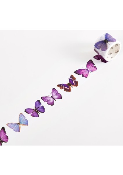 G Tarzı Sevimli Renk Kelebek Koleksiyonu Serisi Maskeleme Washi Bant Dekoratif Yapışkan Bant Decora Diy Scrapbooking Sticker Etiket (Yurt Dışından)