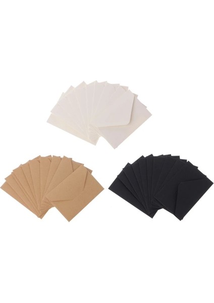 W Stili Lot Klasik Beyaz Siyah Kraft Boş Mini Kağıt Pencere Zarfları Düğün Davetiyesi Zarfı Hediye Zarfı (Yurt Dışından)