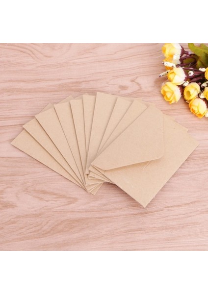 W Stili Lot Klasik Beyaz Siyah Kraft Boş Mini Kağıt Pencere Zarfları Düğün Davetiyesi Zarfı Hediye Zarfı (Yurt Dışından)