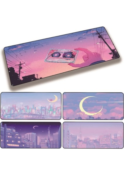 No.3 Tarzı Şehir Sanat Bilgisayar Mouse Pad Oyun Mousepad Oyun Büyük Mouse Pad Pembe Mause Halı Pc Masası Oyun Mat Klavye Sümen (Yurt Dışından)