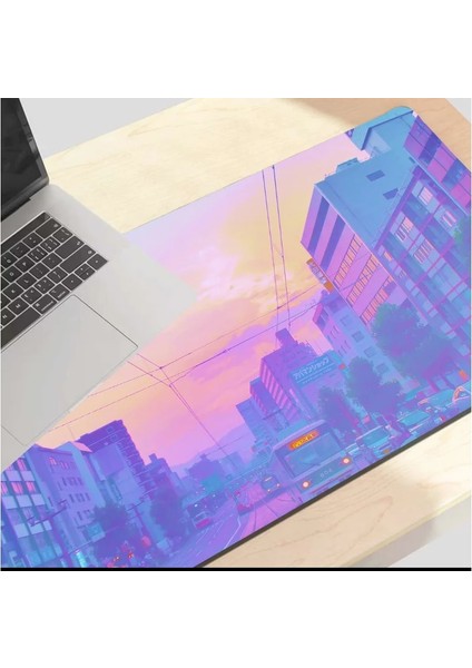 No.3 Tarzı Şehir Sanat Bilgisayar Mouse Pad Oyun Mousepad Oyun Büyük Mouse Pad Pembe Mause Halı Pc Masası Oyun Mat Klavye Sümen (Yurt Dışından)