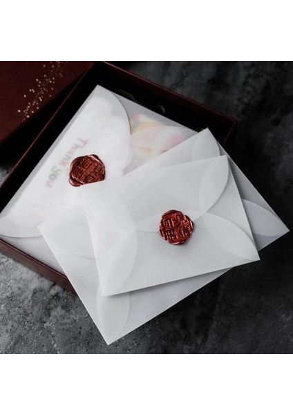 115MMX90MM Stili Lot Yarı Saydam Sülfürik Asit Kağıt Zarflar Dıy Kartpostal Kart Depolama Düğün Davetiyesi Hediye Paketleme (Yurt Dışından)
