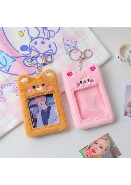 Pembe Tarzı Kpop Hayvan Keychaotocard Tutucu Oto Otobüs Kartı Tutucu Koruyucu Kapak Kılıf Çanta Kolye Kırtasiye (Yurt Dışından) modelleri
