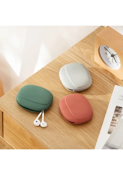 Kırmızı Stil Taşınabilir Veri Kablosu Kulaklık Saklama Kutusu Bozuk Para Cüzdanı Cep Telefonu Kablosu Kulaklık Tel Düzenleme Çantası Silikon Saklama Kutusu (Yurt Dışından) indirimleri