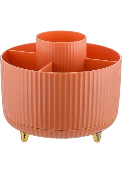 Turuncu Tarzı Yeni Desig Derece Döner Kalem Tutucu Masaüstü Ofis Kırtasiye Kalem Tutucu Saklama Kutusu (Yurt Dışından)