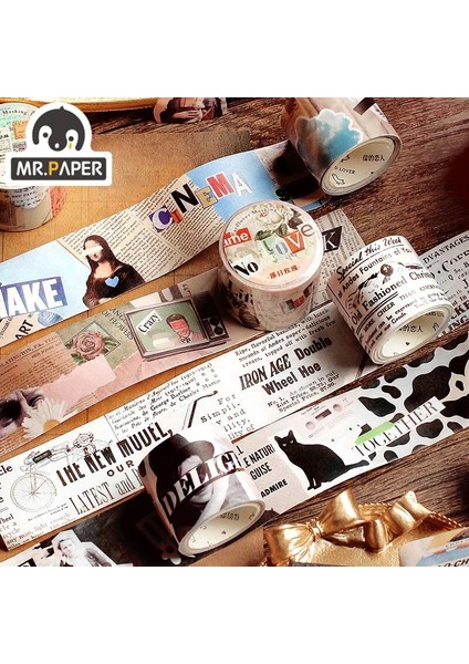 E Stili Mr.paper 8 Tasarım Mektubu Sevgilisi ve Kağıt Bant Reverie Doğaçlama Serisi Yaratıcı Dekorasyon El Kitabı Dıy Malzeme Bandı (Yurt Dışından) fiyatları