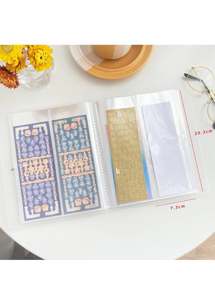 L-100SLOT Stili Yuvaları Etiket Depolama Birimleri Çıkartma Ekle Kitapçık Klasörü Idol Kartı Dekoratif Çıkartmalar Saklama Kitap Koleksiyon Kitabı (Yurt Dışından) fiyatları