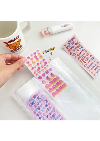 L-100SLOT Stili Yuvaları Etiket Depolama Birimleri Çıkartma Ekle Kitapçık Klasörü Idol Kartı Dekoratif Çıkartmalar Saklama Kitap Koleksiyon Kitabı (Yurt Dışından) modelleri