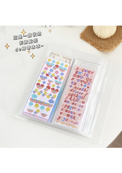 L-100SLOT Stili Yuvaları Etiket Depolama Birimleri Çıkartma Ekle Kitapçık Klasörü Idol Kartı Dekoratif Çıkartmalar Saklama Kitap Koleksiyon Kitabı (Yurt Dışından) fırsatları