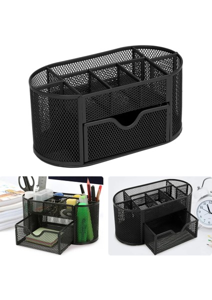 Kırmızı Stil Kalem Tutucu 9 Bölmeli Kalem Kutusu Masaüstü Metal Örgü Kırtasiye Malzemesi Çekmeceli Kutu Öğretmen Malzemeleri Organizatör (Yurt Dışından) fiyatları