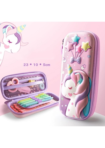 No.2 Tarzı 3D Eva Unicorn Sevimli Kalem Kutusu Karikatür Kırtasiye Kutusu Kalem Saklama Torbaları Büyük Kapasiteli Öğrenci Kalem Kutusu Okul Malzemeleri Hediyeler (Yurt Dışından)