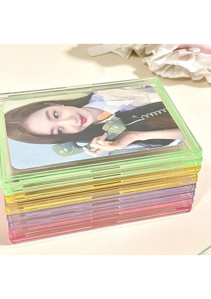 Sarı Stil Ins Akrilik Şeffaf Fotocard Tutucu Kore Idol Fotoğraf Koruma Kılıfı Temizle Fotoğraflar Ekran Fotoğraf Çerçevesi Küçük Kart Sahibinin (Yurt Dışından) modelleri