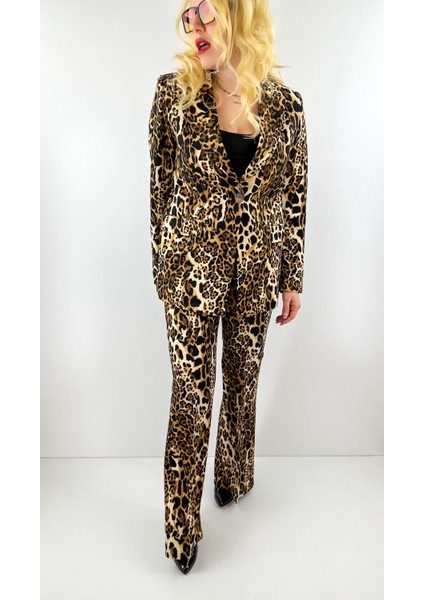 Leopar Desenli Ceket Pantolon Takım fiyatları