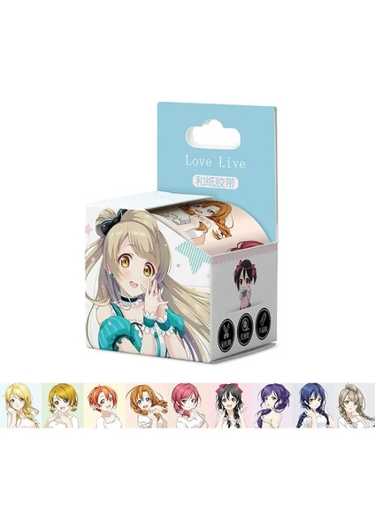 12AŞK Canlı Stil 4CMX5M Japon Animasyon Maskeleme Muslukları Washi Bant Etiketler Scrapbooking Anime Severler Otaku Kültür Sevimli Kırtasiye (Yurt Dışından)