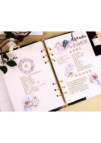 Japon Kiraz Çiçekleri Çıkartmalar El Sanatları ve Scrapbooking Çıkartmaları Kitap Öğrenci Etiketi Dekoratif Sticker Dıy Kırtasiye (Yurt Dışından) modelleri