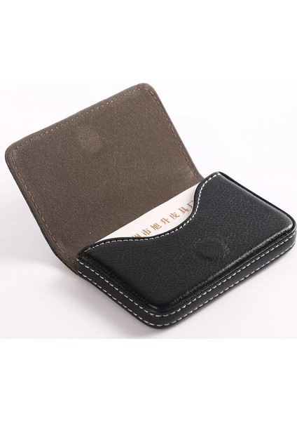 Sarı Stil Ezone 1pc Kartvizitlik Pu Deri Yüksek Li Kart Çantası High-End Gül Kırmızıapricotcof 9 Renk Manyetik Düğme Tasarımı (Yurt Dışından) modelleri