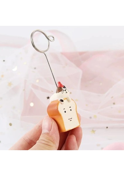 E Stili Sharkbang Kawaii Ekmek Kedi Reçine Not Tutacağı Klip Fotoğraf Kartı Standı Klasör Klipsi Dekoratif Klip Kawaii Kırtasiye (Yurt Dışından) indirimleri