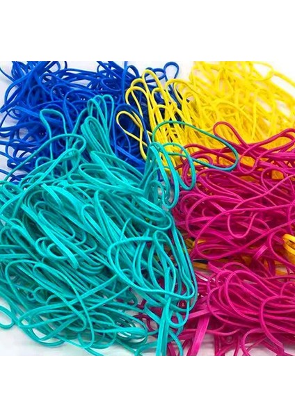 Mavi Stil Lot Renkli Lastik Bantlar Kırtasiye Tutucu Güçlü Elastik Saç Bandı Döngü Bantlar Yapıştırıcıool Ofis Malzemeleri (Yurt Dışından) modelleri
