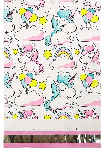 Tek Boynuzlu At Tarzı Oly Mailers cm Hediyelik Bez Ambalaj Posta Postaları Butik Logo Baskı Kurye Çantaları Paket G Zarflar (Yurt Dışından)