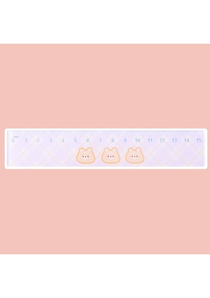 No.4 Stili Şeffaf Çiçek Cetvel Okul Malzemeleri 15 cm Çizim Aracı Okula Dönüş Fournitures Scolaires Kawaii Kırtasiye Okul Kuralları (Yurt Dışından)