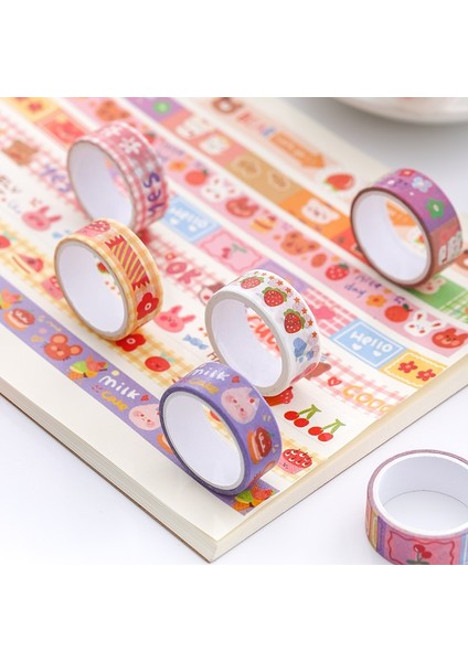F Stili Olorful Karikatür Washi Bant Scrapbooking Kırtasiye Dekorasyon Okul Malzemeleri Sevimli Bant Günlüğü Çıkartmalar El Yapımı Malzeme (Yurt Dışından) fiyatları