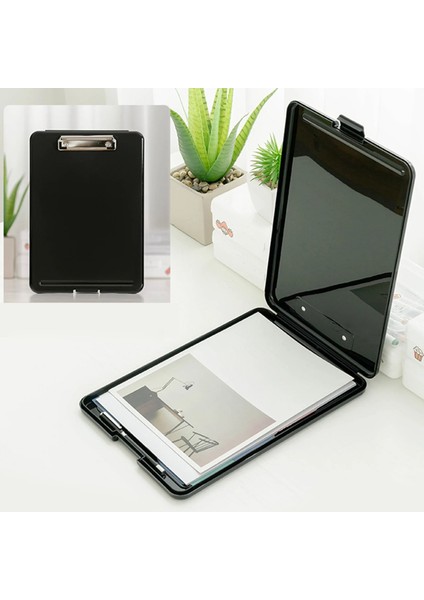 Siyah Stil A4 Dosya Kutusu Su Geçirmez Belge Klasörü Dosya Test Kağıdı Saklama Kutusu Çok Fonksiyonlu Ofis Kırtasiye Kaynağı (Yurt Dışından)