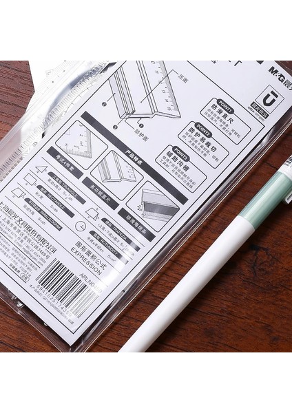 Siyah Stil Et Alüminyum Alaşımlı Cetvel Seti Öğrenci Kırtasiye Cetvel 15 cm Üçgen Cetvel Ölçme Açıölçer Seti Üçgen Kural (Yurt Dışından) indirimleri