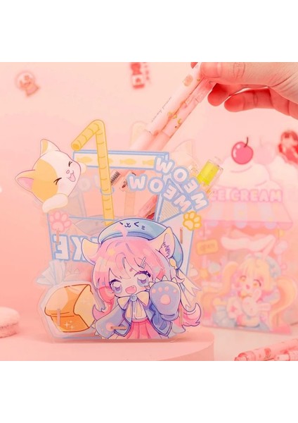 A13 Tarzı Kawaii Sanrio Akrilik Kalemlik Anime Cartooamoroll Mymelody Kuromi Öğrenci Kırtasiye Malzemesi Saklama Kutusu Masaüstü Enkaz Depolama (Yurt Dışından)
