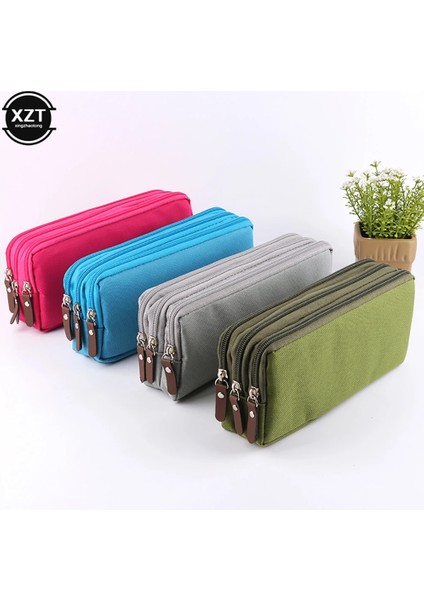 Bir Stil Ofis Okul Öğrencilerinin Okul Malzemeleri Kalemini Saklamaları Için Genişletilmiş Üç Katmanlı Kırtasiye Çantası ile Büyük Kapasiteli Kalem Kutusu (Yurt Dışından) indirimleri