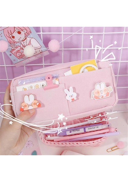E Tarzı Büyük Kapasiteli Kalem Kutuları Kawaii Kalem Kutusu Trousse Kırtasiye Aksesuarları Tuval Estuche Escolar Okul Malzemeleri Kalem Kutusu (Yurt Dışından)