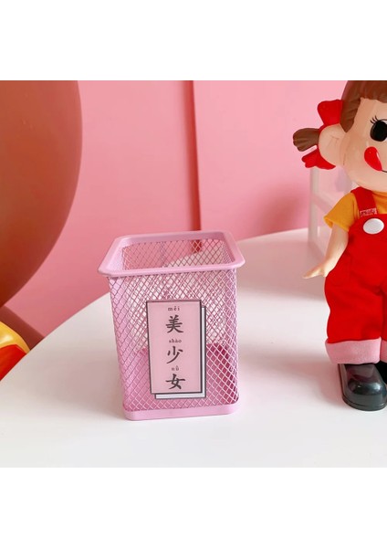 Beyaz Stil Kawak Pik Demir Kalemlik Ofis Organizatör Kozmetik Makyaj Fırçaları Aracı Bardak Tutucu Kılıf Kalem Konteyner Ofis Malzemeleri (Yurt Dışından)