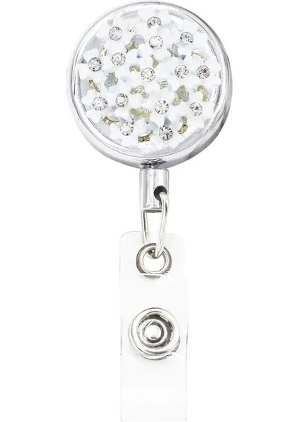 K156 Stili Idclip Bling Flowers Inci Rozet Makarası Id Geri Çekilebilir Rozet Tutucu Kemer Klipsleri Metal Ağır Hizmet Tipi Çelik Tel Kordon 3'lü Paket (Yurt Dışından) fırsatları