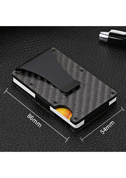 Thj-H Tarzı Üst Karbon Fiber Kredi Kartı Tutucu Cüzdan Yeni Tasarım Minimalist Rfid Engelleme Ince Metal Kart Sahibi Anti Koruma Klipsi Erkekler Için (Yurt Dışından) fiyatları