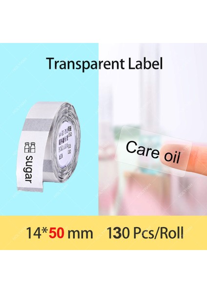 Şeffaf 14X50 Stili Niimbot D11 D110 D101 Baskı Etiket Bandı B.duck Serisi Su Geçirmez Yağ Önleyici Yırtılmaya Dayanıklı Çizilmeye Dayanıklı Etiket Kağıdı (Yurt Dışından)