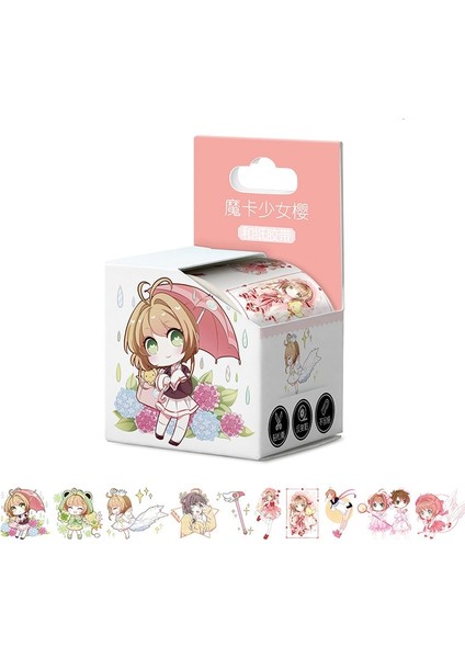 20XIAOYING Tarzı 4CMX5M Japon Animasyon Maskeleme Muslukları Washi Bant Etiketler Scrapbooking Anime Severler Otaku Kültür Sevimli Kırtasiye (Yurt Dışından)