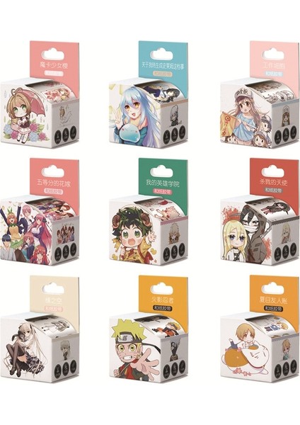 20XIAOYING Tarzı 4CMX5M Japon Animasyon Maskeleme Muslukları Washi Bant Etiketler Scrapbooking Anime Severler Otaku Kültür Sevimli Kırtasiye (Yurt Dışından)