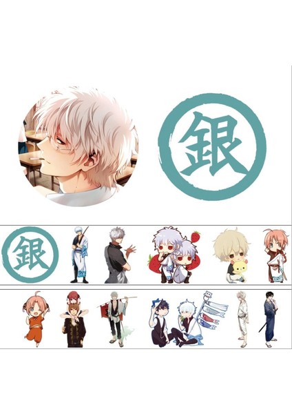 20XIAOYING Tarzı 4CMX5M Japon Animasyon Maskeleme Muslukları Washi Bant Etiketler Scrapbooking Anime Severler Otaku Kültür Sevimli Kırtasiye (Yurt Dışından)