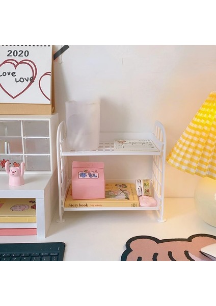 Mor Tarzı Kawaii Macaron Minimalist Masa Masaüstü Organizatör Depolama Rafı Öğrenci Yurdu Katlanır Içi Boş Raf Cilt Bakımı Depolama Rafı (Yurt Dışından) indirimleri