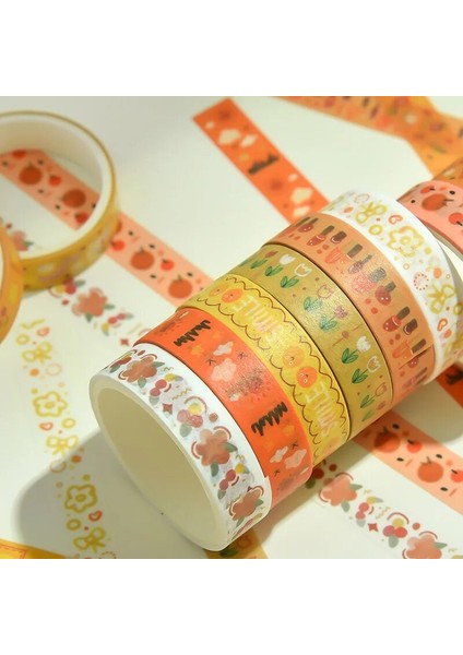 N Tarzı 5 Rulo Temel Koleksiyon Dekorasyon Washi Bant Geniş Japon Maskeleme Dekoratif Planner Sanat Scrapbooking Için Bantlar Yapıştırıcı (Yurt Dışından) modelleri