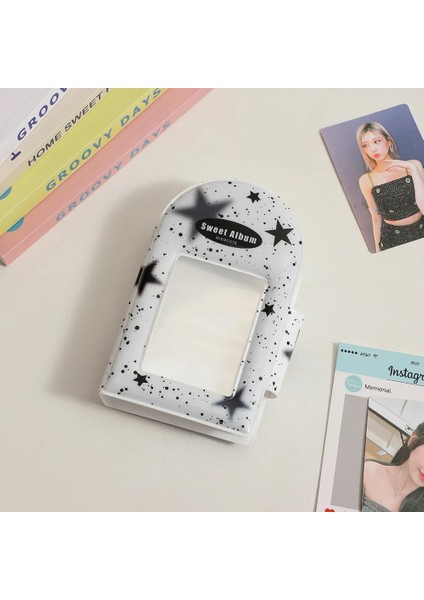 Siyah Stil Mınkys Kawaii Sıçrama Mürekkep Yıldız Oto Kart Tutucu Idol Fotocard Albümü Fotoğraf Tutucu Yaratıcı Kırtasiye (Yurt Dışından)