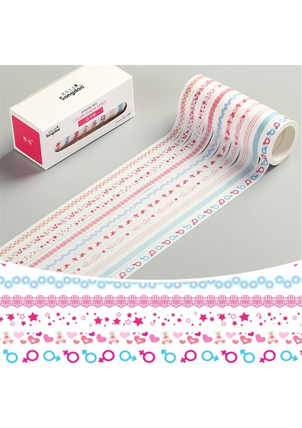 H Tarzı Çok Renkli Mini Washi Bant Scrapbooking Dekoratif Yapışkan Bantlar Kağıt Japon Kırtasiye Sticker (Yurt Dışından)