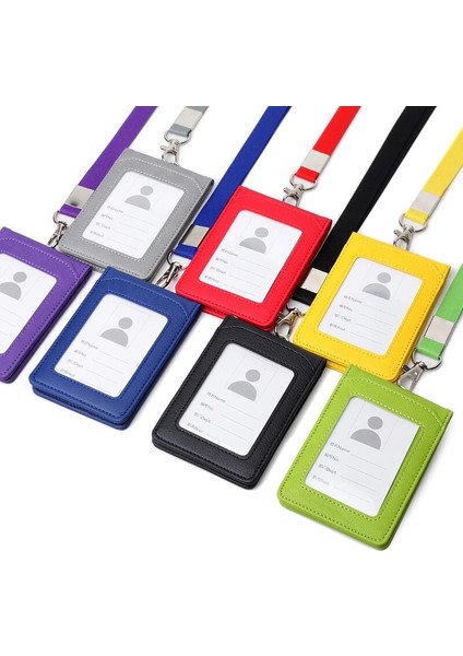 Yeşil Stil Kordonlu Kart Sahibi Boyun Askısı Rozetlik Personel Kimlik Kartı Otobüs Kimlik Sahipleri Kawaii Sabit Plastik Kart Sahibi (Yurt Dışından) fırsatları