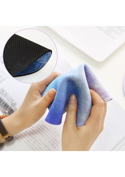 G Tarzı Yuvarlak Göksel Mouse Pad Yumuşak Mat Oyun Bilgisayarı Kapağı Masa Mat Pad Kaymaz Kauçuk Su Geçirmez Ofis Mermer Gezegen Serisi Mat (Yurt Dışından)
